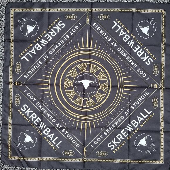 I Got Screwed at Sturgis Bandana - Skewball Peanut Butter Whiskey, 22x22 - Picture 2 of 5